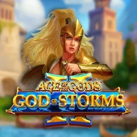 Age Of The Gods: God Of Storms 2 slot logo by Playtech at Billybets Casino