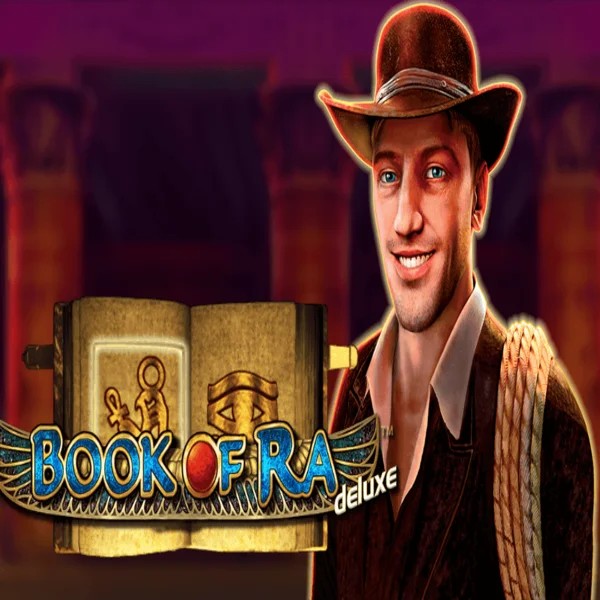 Book of Ra Deluxe logo – Slots by Novomatic at Billybets Casino