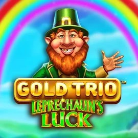 Gold Trio Leprechaun's Luck slot logo by Playtech at Billybets Casino