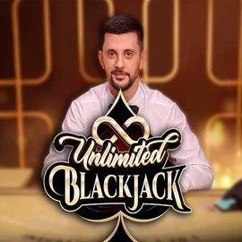 Unlimited Blackjack online game logo by Ezugi on billybets-casino.eu